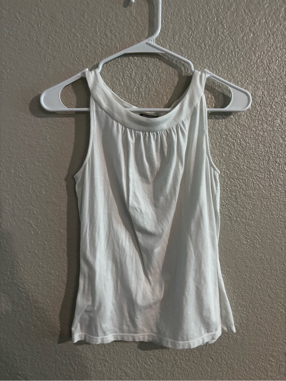 Ann Taylor White Halter Tank Top